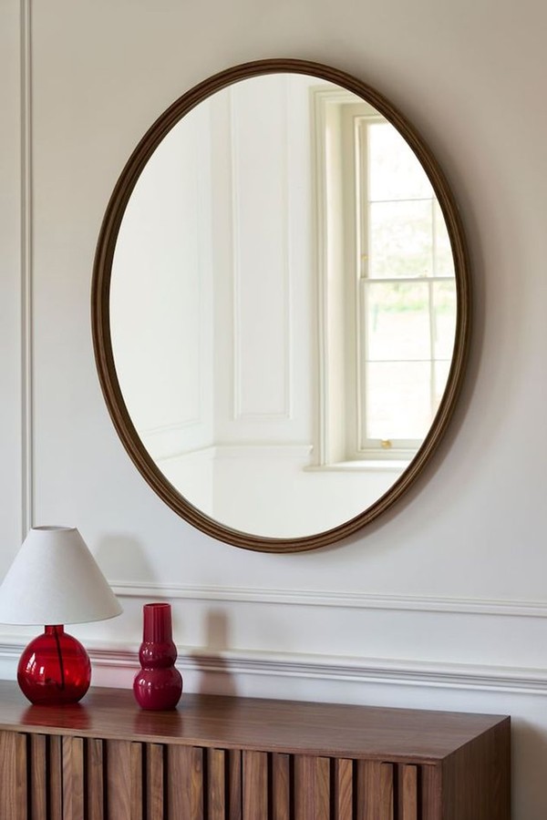 Ripple Edge Oval Mirror