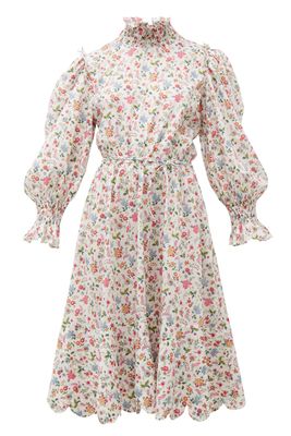 Collia Floral-Print Cotton Midi Dress from Horror Vacui