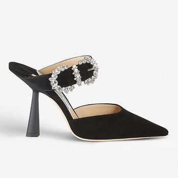 Embellished Suede Heeled Mules from Jimmy Choo