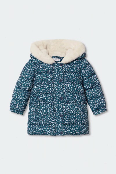 Faux Fur Quilted Floral from Mango