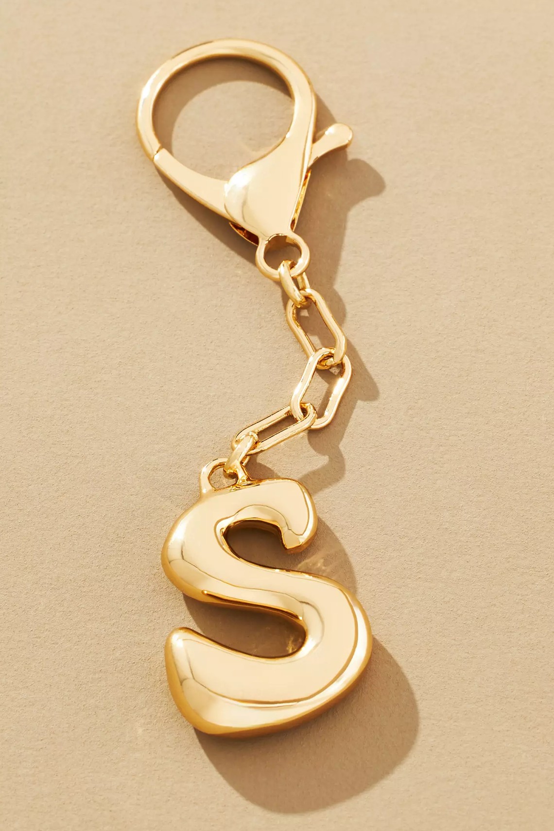 Bubble Letter Monogram Bag Charm from Anthropologie 