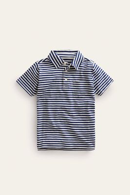 Striped Slubbed Polo Shirt