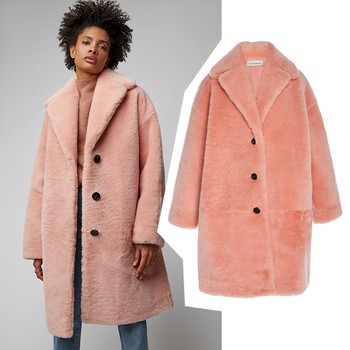 Mansur Gavriel Oversized Shearling Coat