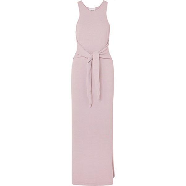 Tie-Front Cotton Blend Dress