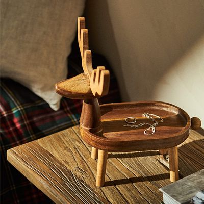 Wooden Reindeer Tray