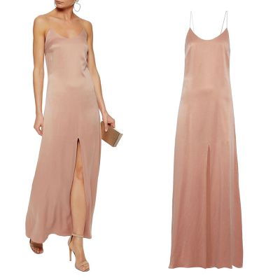 Split-Front Washed-Silk Gown from Alice + Olivia