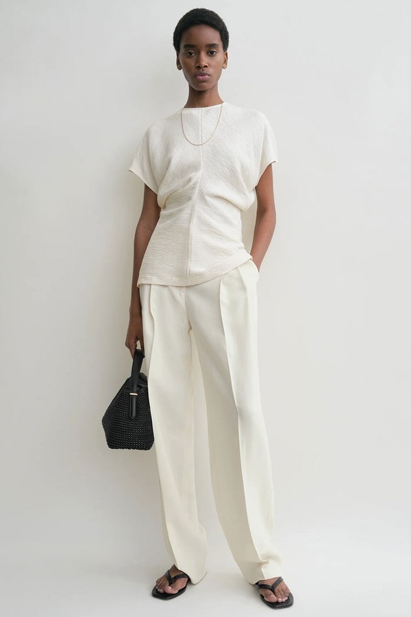 Slouch Waist Crinkled Top from Toteme