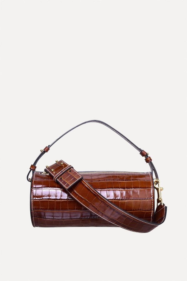 Evie Croc-Stamped Barrel Bag from C.Nicol
