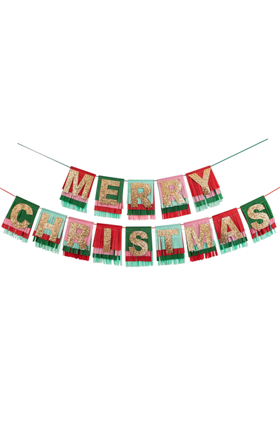  Merry Christmas Fringe Garland from Meri Meri