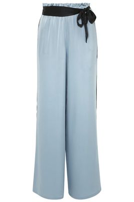 Belted Silk-Satin Pajama Pants from Asceno