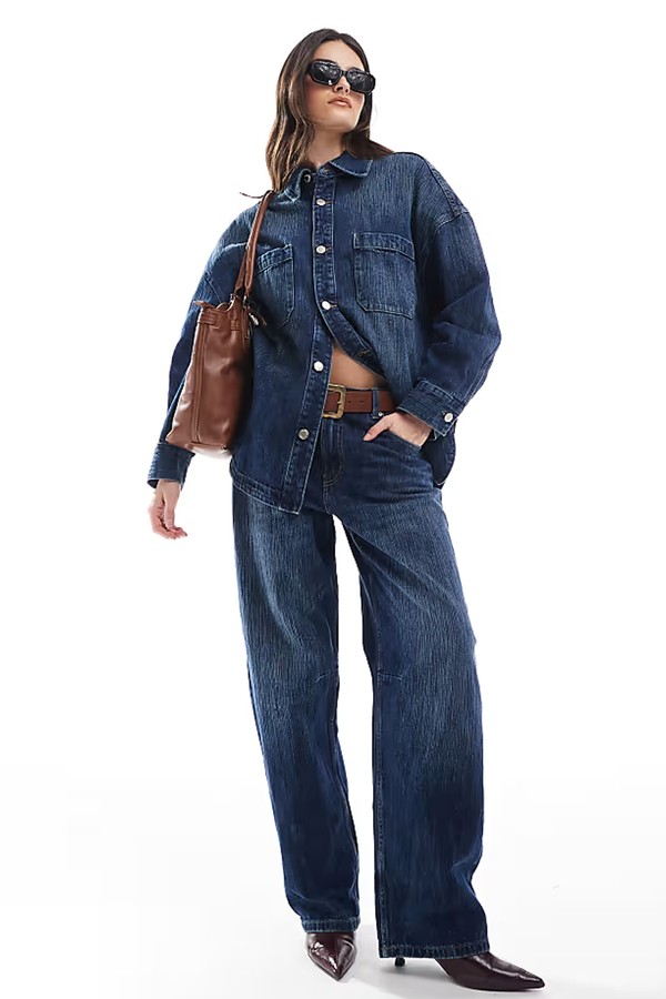 Oversized Denim Shirt & Jean Co-ord from Pull & Bear