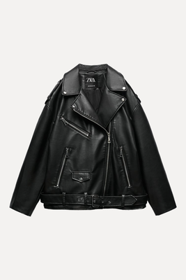 Faux Leather Oversize Jacket  from Zara