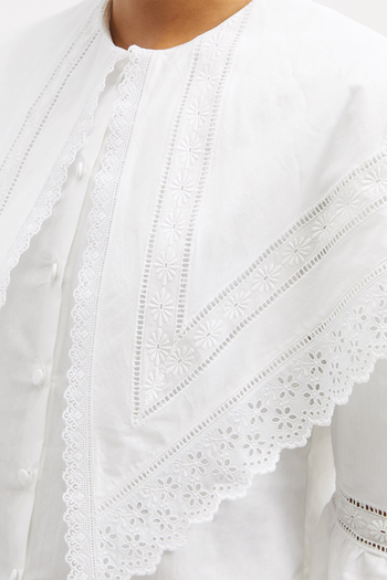 Azzurra Broderie Anglaise Cotton Shirt from Loretta Caponi