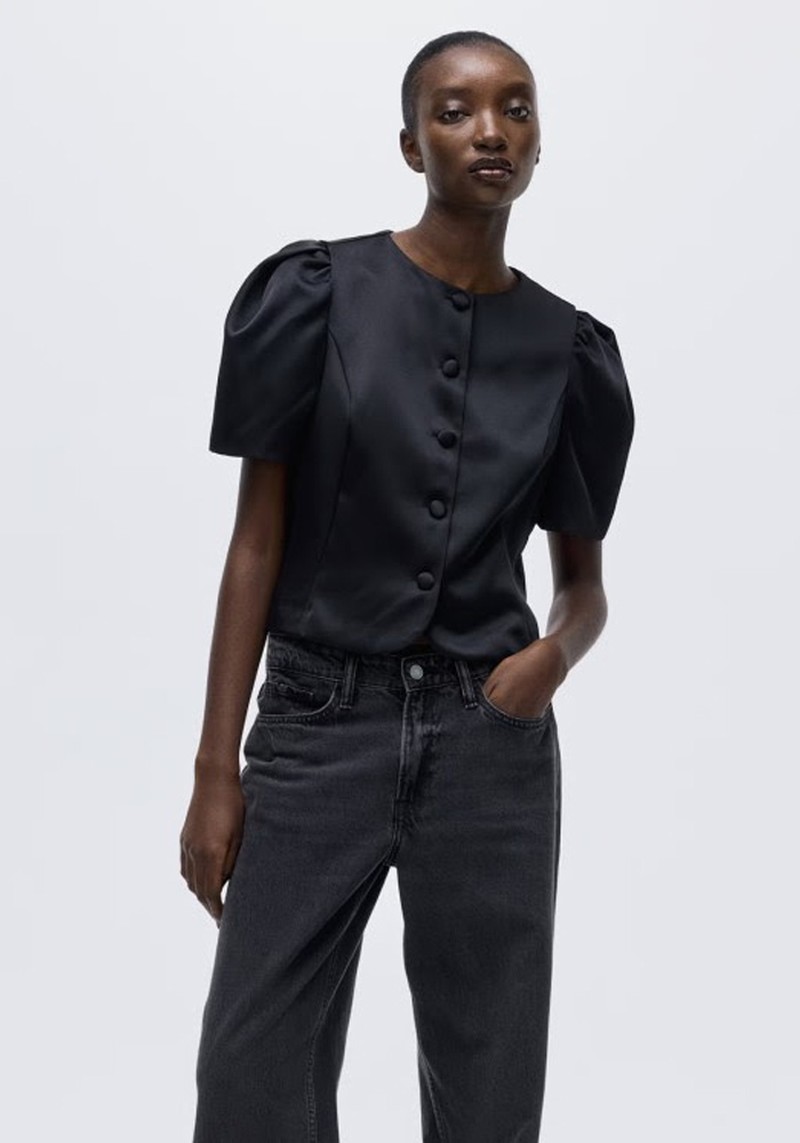 Puff-Sleeved Blouse 