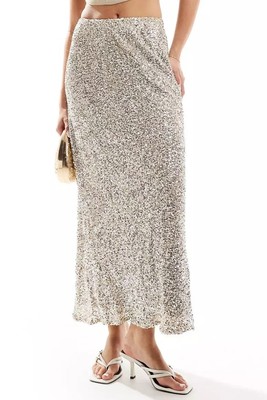 Sequin Maxi Skirt