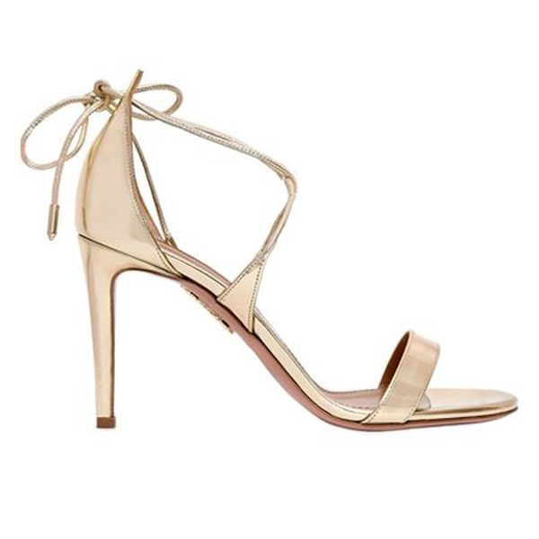 Linda Mirror Leather Sandals from Aquazzura