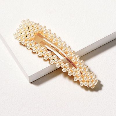 Faux Pearl-Embellished Hair Clips from Anthropologie