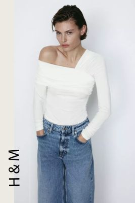 Asymmetric-Neck Top  from H&M