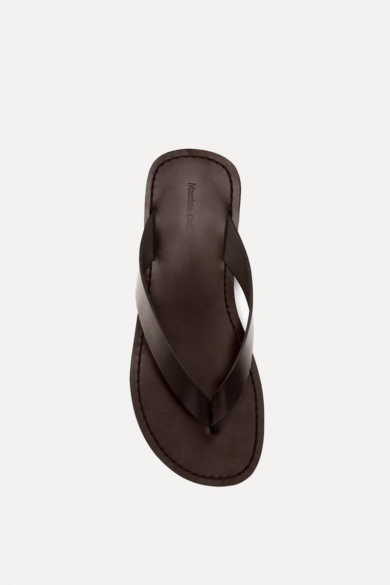 Flat Leather Sandals from Massimo Dutti