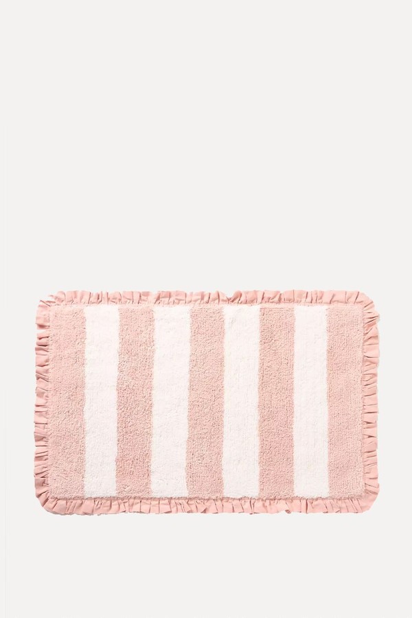 Ruffled Stripe Tufted Bath Mat from Maeve