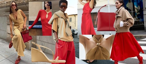 A Look We Love: Red & Camel