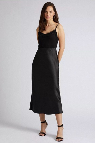 Satin Midi Skirt