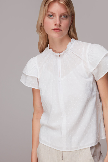 Dobby Cotton Blouse from Whistles