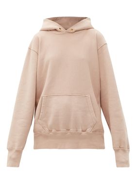 Brushed-Back Cotton Hooded Sweatshirt