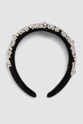 Padded Rhinestone Headband from Zara