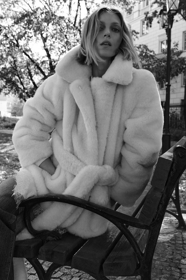 Faux Fur Belted Coat from  Zara