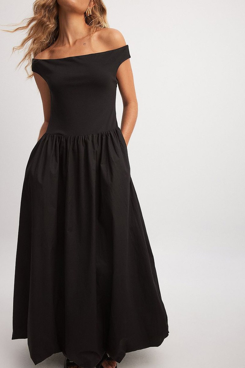 Jersey Poplin Off Shoulder Balloon Dress from NA-KD