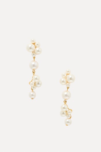 Pernilla Gold-Plated Faux Pearl Earrings from Jennifer Behr