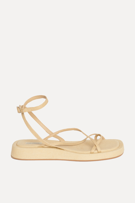 Taupe Rosie 16 Canvas Preowned Sandals from Gia Borghini