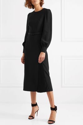Belted Crepe Midi Dress from Co