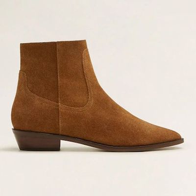 Zipper Leather Boots from Mango