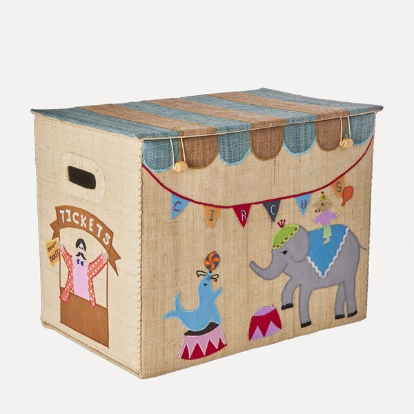 Raffia Toy Storage Box from Rice
