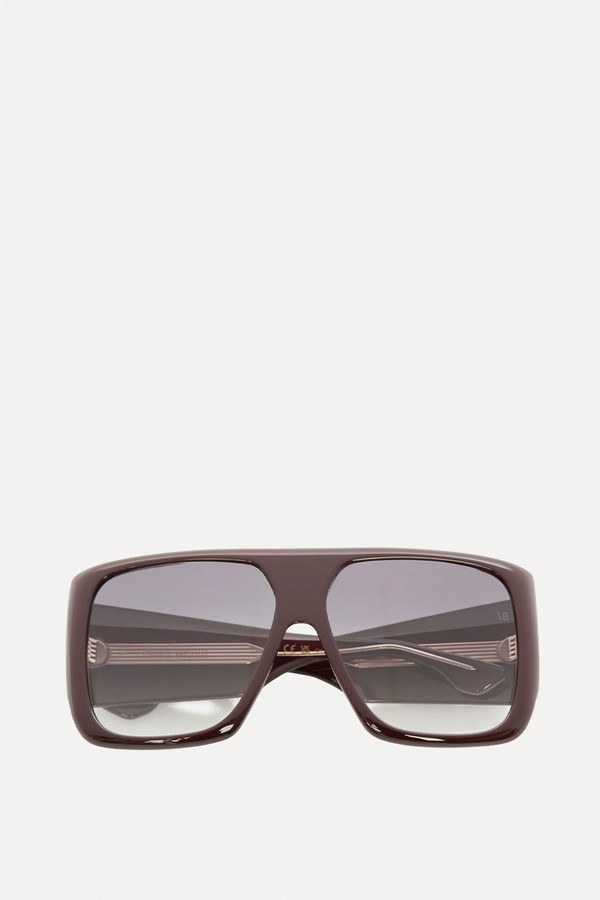 Oversized Soft Square Acetate Frame Sunglasses from Victoria Beckham