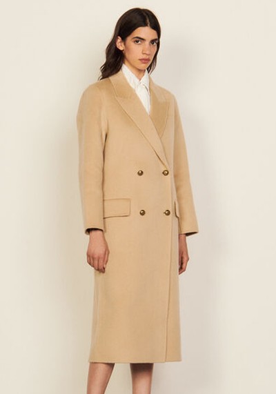 Long Double Faced Wool Coat from Sandro