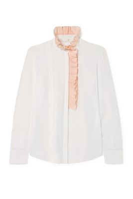 Ruffle-Trimmed Silk-Georgette Blouse from Chloé
