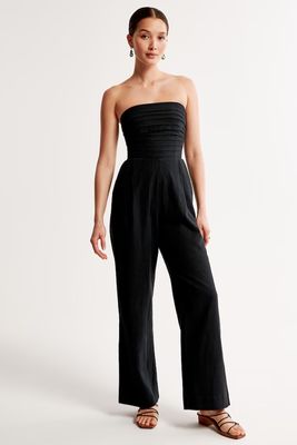 Emerson Ruched Strapless Jumpsuit