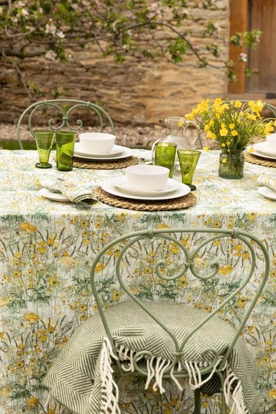 Buttercup Linen Table Cloth from Bertioli By Thyme