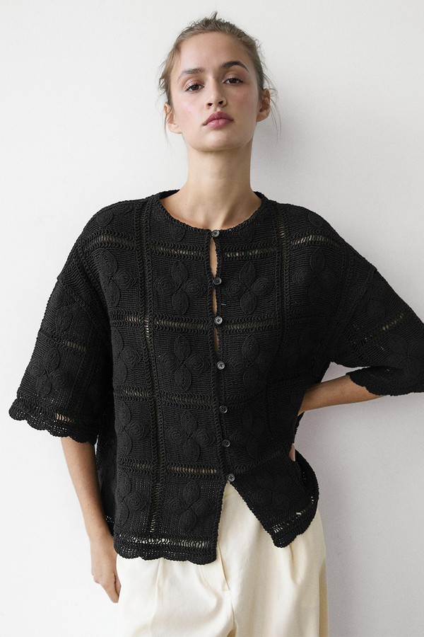 Cutwork Crochet Top