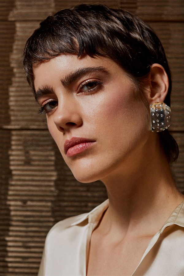Bejewelled Aquamarine Earrings from Uterque