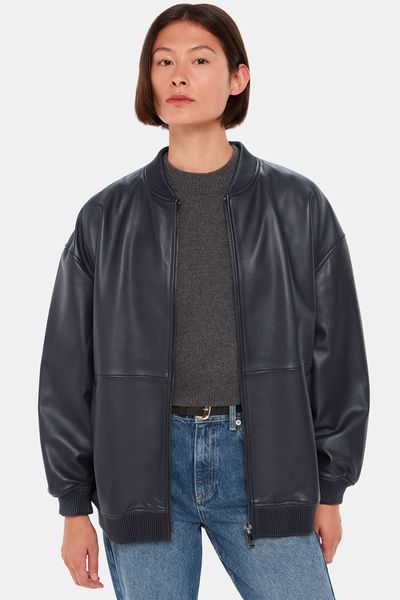 Erin Leather Bomber