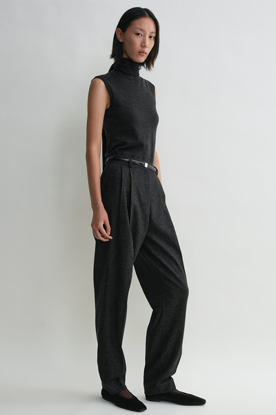 Double-Pleated Tailored Trousers from Toteme