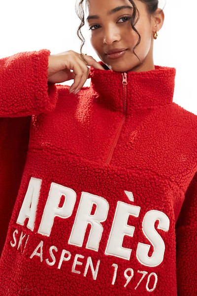 Apres Ski Borg Graphic Sweatshirt from ASOS DESIGN