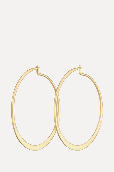 Gold Flat Hoop Earrings from Scream Pretty