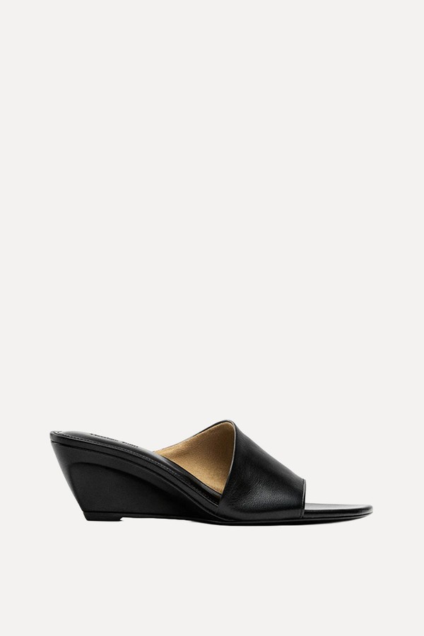 Soft Leather Wedge Heel Sandals