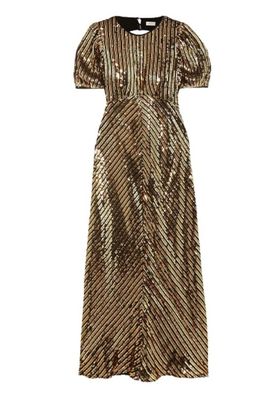 Gold Sequin MidiDress  from Rixo