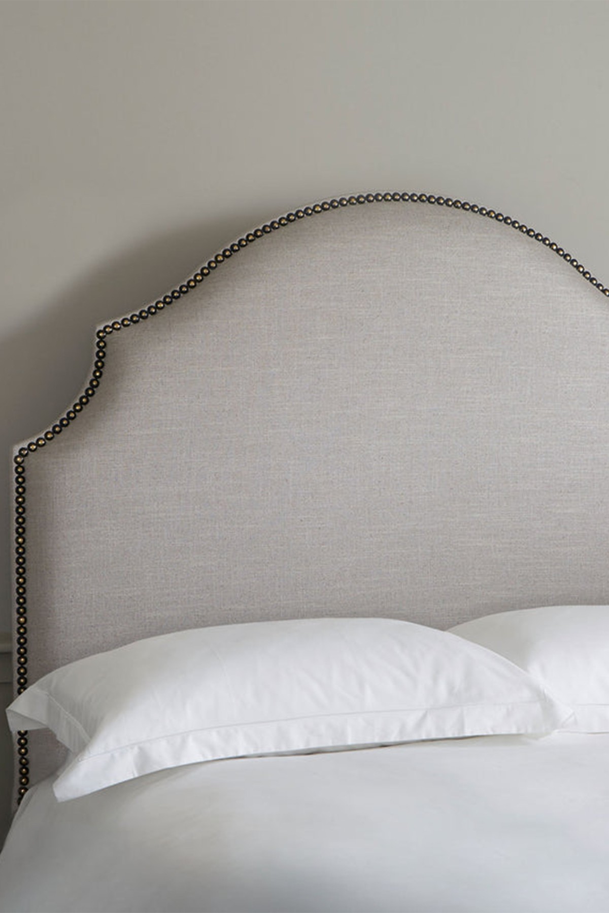 Headboard With Brass Studs from The Dormy House